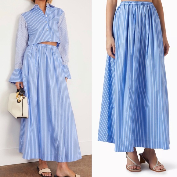 Faithfull the Brand Dresses & Skirts - Faithful the Brand Scanno Maxi Skirt Blue/White Stripe